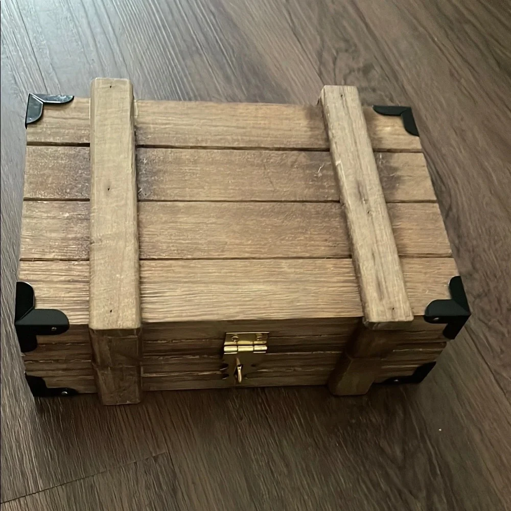 Simple Treasures Wooden Chest Unique Item Size 8” length & 5” wide